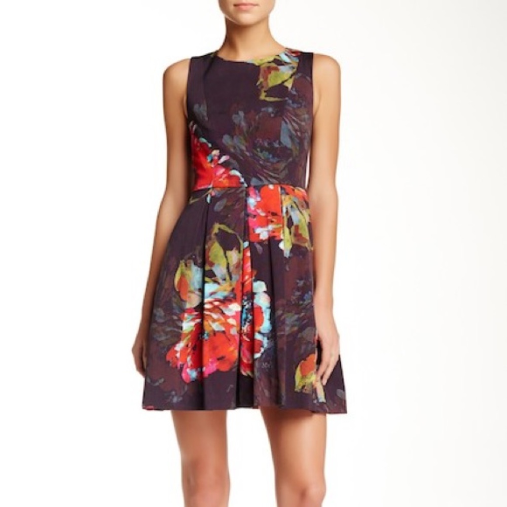 Trina Turk floral a-line dress